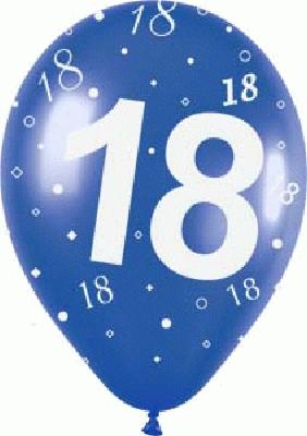 Sempertex 11inch All Over 18 Metallic Blue - Latex Balloons